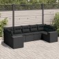 vidaXL 7-tlg. Garten-Sofagarnitur mit Kissen Schwarz Poly Rattan vidaXL 7-tlg. Garten-Sofagarnitur mit Kissen Schwarz Poly Rattan