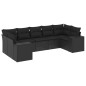 vidaXL 7-tlg. Garten-Sofagarnitur mit Kissen Schwarz Poly Rattan vidaXL 7-tlg. Garten-Sofagarnitur mit Kissen Schwarz Poly Rattan