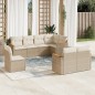 vidaXL 8-tlg. Garten-Sofagarnitur mit Kissen Beige Poly Rattan vidaXL 8-tlg. Garten-Sofagarnitur mit Kissen Beige Poly Rattan