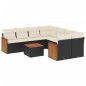 vidaXL 9-tlg. Garten-Sofagarnitur mit Kissen Schwarz Poly Rattan vidaXL 9-tlg. Garten-Sofagarnitur mit Kissen Schwarz Poly Rattan