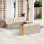 vidaXL 10-tlg. Garten-Sofagarnitur mit Kissen Beige Poly Rattan vidaXL 10-tlg. Garten-Sofagarnitur mit Kissen Beige Poly Rattan