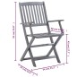 vidaXL Klappbare Gartenstühle 6 Stk. mit Sitzkissen Massivholz Akazie vidaXL Klappbare Gartenstühle 6 Stk. mit Sitzkissen Massivholz Akazie