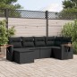 vidaXL 6-tlg. Garten-Sofagarnitur mit Kissen Schwarz Poly Rattan vidaXL 6-tlg. Garten-Sofagarnitur mit Kissen Schwarz Poly Rattan