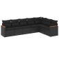 vidaXL 7-tlg. Garten-Sofagarnitur mit Kissen Schwarz Poly Rattan vidaXL 7-tlg. Garten-Sofagarnitur mit Kissen Schwarz Poly Rattan