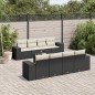 vidaXL 9-tlg. Garten-Sofagarnitur mit Kissen Schwarz Poly Rattan vidaXL 9-tlg. Garten-Sofagarnitur mit Kissen Schwarz Poly Rattan