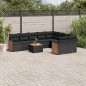 vidaXL 10-tlg. Garten-Sofagarnitur mit Kissen Schwarz Poly Rattan vidaXL 10-tlg. Garten-Sofagarnitur mit Kissen Schwarz Poly Rattan