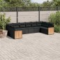 vidaXL 10-tlg. Garten-Sofagarnitur mit Kissen Schwarz Poly Rattan vidaXL 10-tlg. Garten-Sofagarnitur mit Kissen Schwarz Poly Rattan