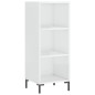 Highboard Hochglanz-Weiß 34,5x34x180 cm Holzwerkstoff Highboard Hochglanz-Weiß 34,5x34x180 cm Holzwerkstoff