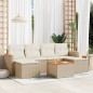 vidaXL 7-tlg. Garten-Sofagarnitur mit Kissen Beige Poly Rattan vidaXL 7-tlg. Garten-Sofagarnitur mit Kissen Beige Poly Rattan