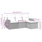 vidaXL 4-tlg. Garten-Sofagarnitur mit Kissen Beige Poly Rattan vidaXL 4-tlg. Garten-Sofagarnitur mit Kissen Beige Poly Rattan