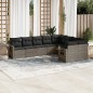 vidaXL 9-tlg. Garten-Sofagarnitur mit Kissen Grau Poly Rattan vidaXL 9-tlg. Garten-Sofagarnitur mit Kissen Grau Poly Rattan