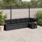 vidaXL 6-tlg. Garten-Sofagarnitur mit Kissen Schwarz Poly Rattan vidaXL 6-tlg. Garten-Sofagarnitur mit Kissen Schwarz Poly Rattan