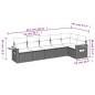 vidaXL 6-tlg. Garten-Sofagarnitur mit Kissen Schwarz Poly Rattan vidaXL 6-tlg. Garten-Sofagarnitur mit Kissen Schwarz Poly Rattan