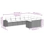 vidaXL 9-tlg. Garten-Sofagarnitur mit Kissen Grau Poly Rattan vidaXL 9-tlg. Garten-Sofagarnitur mit Kissen Grau Poly Rattan