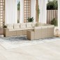vidaXL 10-tlg. Garten-Sofagarnitur mit Kissen Beige Poly Rattan vidaXL 10-tlg. Garten-Sofagarnitur mit Kissen Beige Poly Rattan