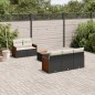 vidaXL 6-tlg. Garten-Sofagarnitur mit Kissen Schwarz Poly Rattan vidaXL 6-tlg. Garten-Sofagarnitur mit Kissen Schwarz Poly Rattan