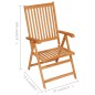 Gartenstühle 4 Stk. mit Grauen Kissen Massivholz Teak Gartenstühle 4 Stk. mit Grauen Kissen Massivholz Teak