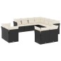 vidaXL 11-tlg. Garten-Sofagarnitur mit Kissen Schwarz Poly Rattan vidaXL 11-tlg. Garten-Sofagarnitur mit Kissen Schwarz Poly Rattan