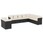 vidaXL 10-tlg. Garten-Sofagarnitur mit Kissen Schwarz Poly Rattan vidaXL 10-tlg. Garten-Sofagarnitur mit Kissen Schwarz Poly Rattan