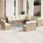 vidaXL 13-tlg. Garten-Sofagarnitur mit Kissen Beige Poly Rattan vidaXL 13-tlg. Garten-Sofagarnitur mit Kissen Beige Poly Rattan