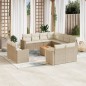 vidaXL 12-tlg. Garten-Sofagarnitur mit Kissen Beige Poly Rattan vidaXL 12-tlg. Garten-Sofagarnitur mit Kissen Beige Poly Rattan