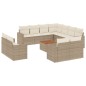 vidaXL 12-tlg. Garten-Sofagarnitur mit Kissen Beige Poly Rattan vidaXL 12-tlg. Garten-Sofagarnitur mit Kissen Beige Poly Rattan