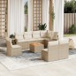 vidaXL 9-tlg. Garten-Sofagarnitur mit Kissen Beige Poly Rattan vidaXL 9-tlg. Garten-Sofagarnitur mit Kissen Beige Poly Rattan
