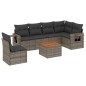 vidaXL 7-tlg. Garten-Sofagarnitur mit Kissen Grau Poly Rattan vidaXL 7-tlg. Garten-Sofagarnitur mit Kissen Grau Poly Rattan