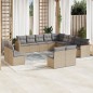 vidaXL 13-tlg. Garten-Sofagarnitur mit Kissen Beige Poly Rattan vidaXL 13-tlg. Garten-Sofagarnitur mit Kissen Beige Poly Rattan