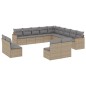 vidaXL 13-tlg. Garten-Sofagarnitur mit Kissen Beige Poly Rattan vidaXL 13-tlg. Garten-Sofagarnitur mit Kissen Beige Poly Rattan