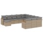 vidaXL 12-tlg. Garten-Sofagarnitur mit Kissen Beige Poly Rattan vidaXL 12-tlg. Garten-Sofagarnitur mit Kissen Beige Poly Rattan