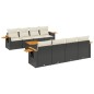 vidaXL 9-tlg. Garten-Sofagarnitur mit Kissen Schwarz Poly Rattan vidaXL 9-tlg. Garten-Sofagarnitur mit Kissen Schwarz Poly Rattan