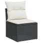 vidaXL 9-tlg. Garten-Sofagarnitur mit Kissen Schwarz Poly Rattan vidaXL 9-tlg. Garten-Sofagarnitur mit Kissen Schwarz Poly Rattan