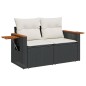 vidaXL 9-tlg. Garten-Sofagarnitur mit Kissen Schwarz Poly Rattan vidaXL 9-tlg. Garten-Sofagarnitur mit Kissen Schwarz Poly Rattan