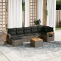 vidaXL 8-tlg. Garten-Sofagarnitur mit Kissen Grau Poly Rattan vidaXL 8-tlg. Garten-Sofagarnitur mit Kissen Grau Poly Rattan