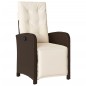 vidaXL 5-tlg. Garten-Essgruppe mit Kissen Braun Poly Rattan vidaXL 5-tlg. Garten-Essgruppe mit Kissen Braun Poly Rattan