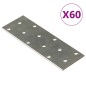 vidaXL Lochplatten 60 Stk. 2 mm 120x40 mm Verzinkter Stahl vidaXL Lochplatten 60 Stk. 2 mm 120x40 mm Verzinkter Stahl