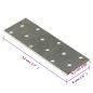 vidaXL Lochplatten 60 Stk. 2 mm 120x40 mm Verzinkter Stahl vidaXL Lochplatten 60 Stk. 2 mm 120x40 mm Verzinkter Stahl