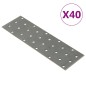 vidaXL Lochplatten 40 Stk. 2 mm 200x60 mm Verzinkter Stahl vidaXL Lochplatten 40 Stk. 2 mm 200x60 mm Verzinkter Stahl