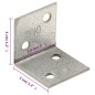 vidaXL Winkelhalterungen 150 Stk. 2 mm 30x25x30 mm Verzinkter Stahl vidaXL Winkelhalterungen 150 Stk. 2 mm 30x25x30 mm Verzinkter Stahl