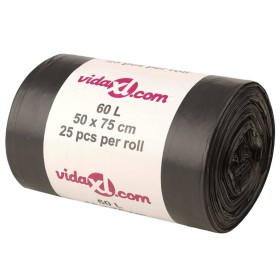 vidaXL Müllsäcke 250 Stk. Schwarz 60 L