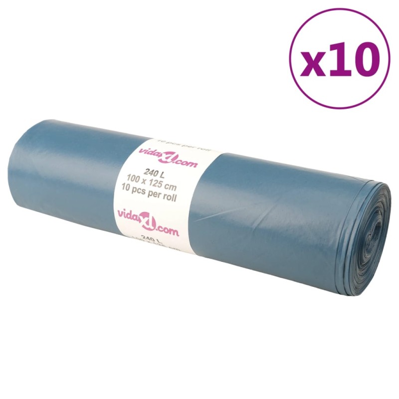 vidaXL Müllsäcke 100 Stk. Blau 240 L vidaXL Müllsäcke 100 Stk. Blau 240 L