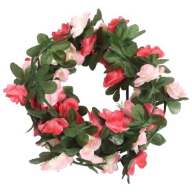 vidaXL Künstliche Blumengirlanden 6 Stk. Rosa 250 cm