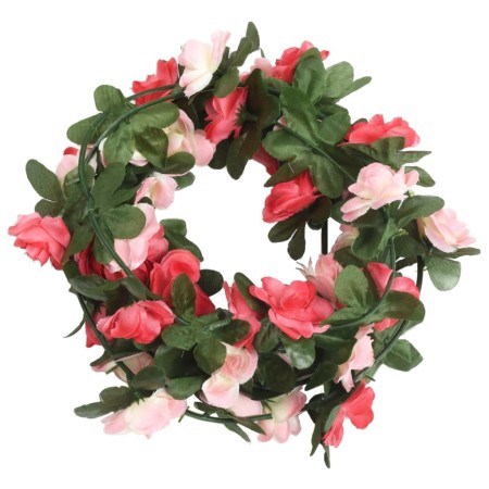 vidaXL Künstliche Blumengirlanden 6 Stk. Rosa 250 cm