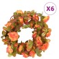 vidaXL Künstliche Blumengirlanden 6 Stk. Orange 250 cm vidaXL Künstliche Blumengirlanden 6 Stk. Orange 250 cm
