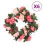 vidaXL Künstliche Blumengirlanden 6 Stk. Rose 240 cm vidaXL Künstliche Blumengirlanden 6 Stk. Rose 240 cm