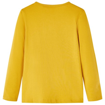 Kinder-Langarmshirt Dunkles Ocker 104