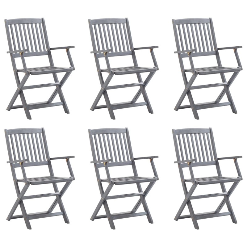 Klappbare Gartenstühle 6 Stk. Massivholz Akazie Klappbare Gartenstühle 6 Stk. Massivholz Akazie