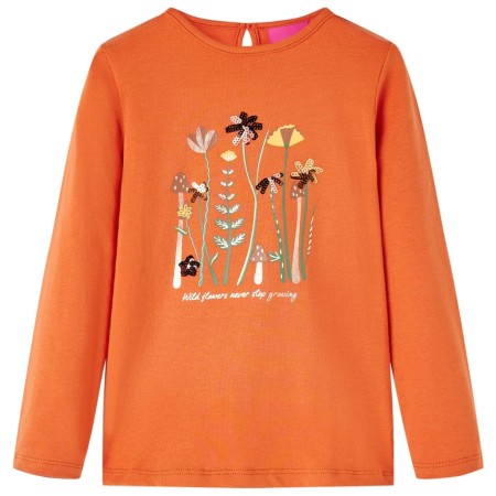 Kinder-Langarmshirt Dunkelorange 104
