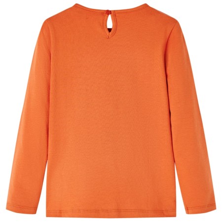 Kinder-Langarmshirt Dunkelorange 128